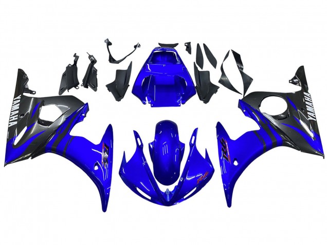 2005 Glossy Blue Black Yamaha YZF 600 R6 Motorcycle Fairings UK Stores