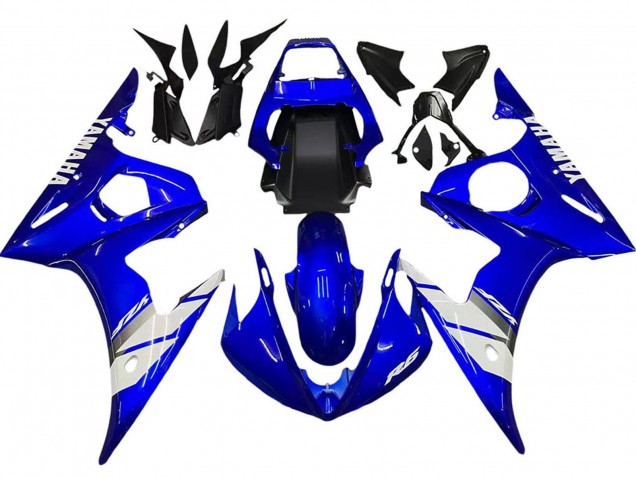 2005 Blue White Yamaha YZF 600 R6 Motorcycle Fairing UK Stores