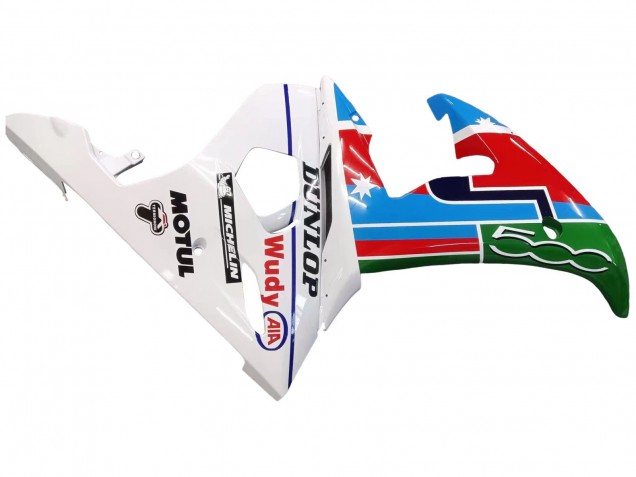 2005 Light Blue White Green Red Kastinee Dunlop Motul Yamaha YZF 600 R6 Motorcycle Fairings UK Stores