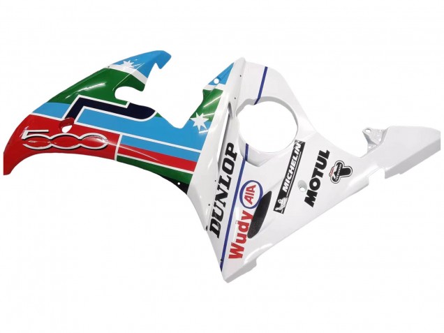2005 Light Blue White Green Red Kastinee Dunlop Motul Yamaha YZF 600 R6 Motorcycle Fairings UK Stores