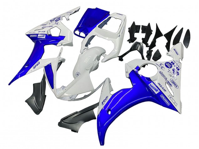 2005 White Blue Yamalube Yamaha YZF 600 R6 Motorcycle Fairings UK Stores