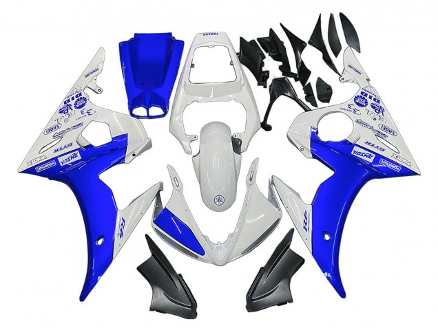 2005 White Blue Yamalube Yamaha YZF 600 R6 Motorcycle Fairings UK Stores
