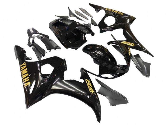 2005 Black Gold Yamaha YZF 600 R6 Motorcycle Fairings UK Stores