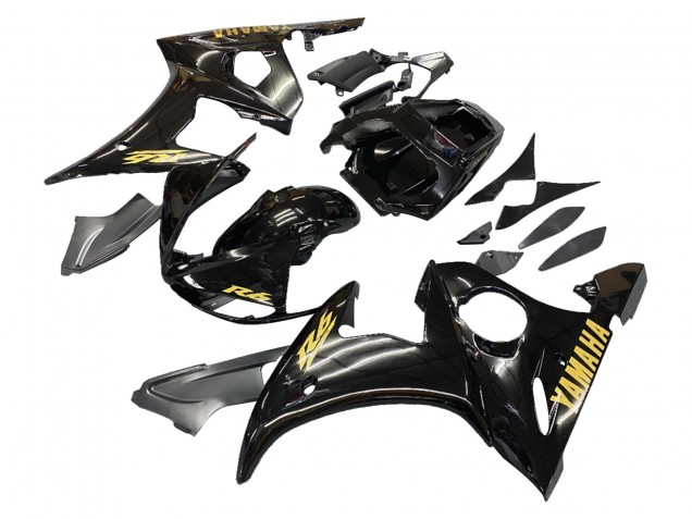 2005 Black Gold Yamaha YZF 600 R6 Motorcycle Fairings UK Stores