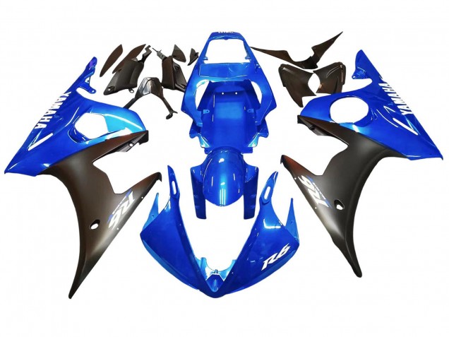 2005 Blue Matte Black Yamaha YZF 600 R6 Motorcycle Fairings UK Stores
