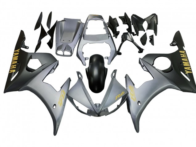 2005 Grey Matte Black Gold Yamaha YZF 600 R6 Motorcycle Fairings UK Stores