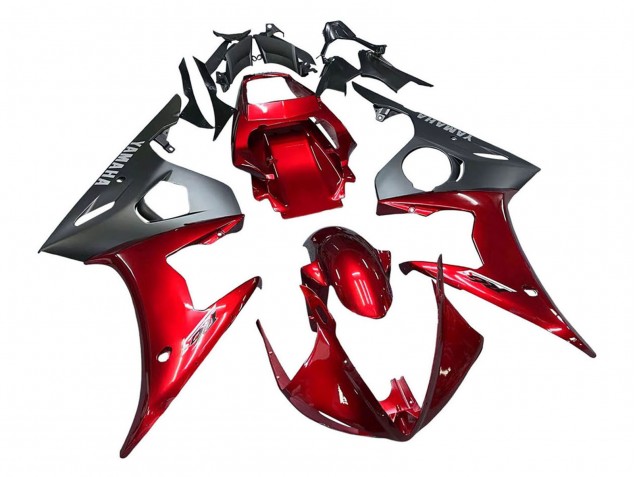 2005 Red Matte Black Yamaha YZF 600 R6 Motorcycle Fairing Kits UK Stores