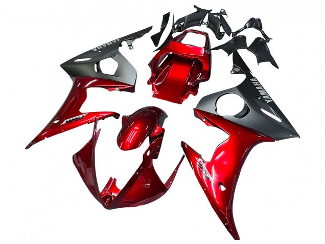 2005 Red Matte Black Yamaha YZF 600 R6 Motorcycle Fairing Kits UK Stores