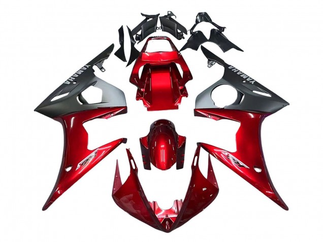 2005 Red Matte Black Yamaha YZF 600 R6 Motorcycle Fairing Kits UK Stores