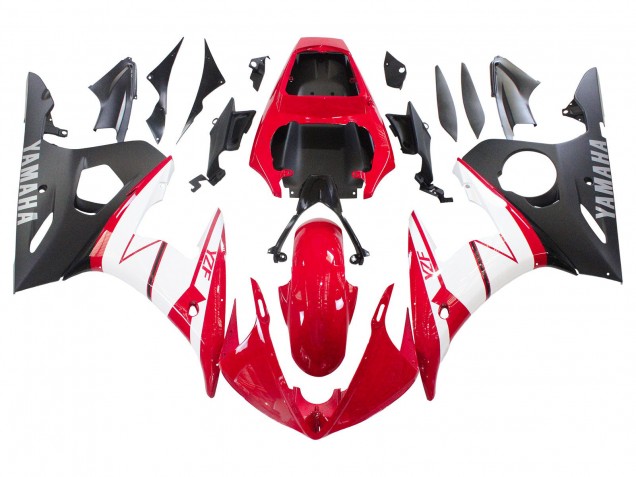 2005 Red White Matte Black Yamaha YZF 600 R6 Motorcycle Fairings UK Stores