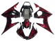 2005 Black with Red Flame Yamaha YZF 600 R6 Motorcycle Fairings UK Stores