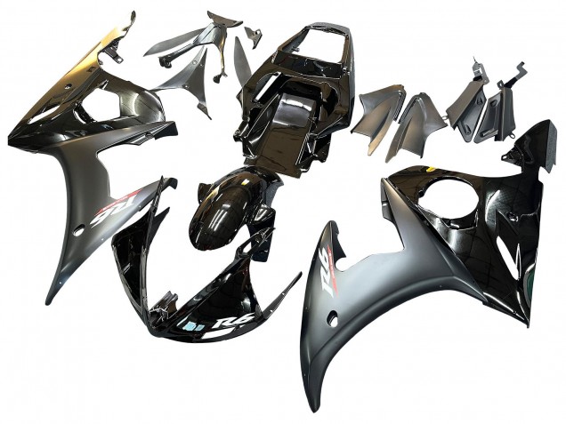 2005 Glossy Black Matte Black Gold Yamaha YZF 600 R6 Motorcycle Fairings UK Stores
