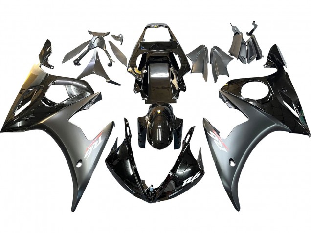 2005 Glossy Black Matte Black Gold Yamaha YZF 600 R6 Motorcycle Fairings UK Stores