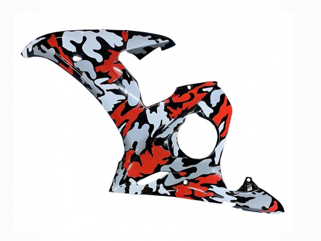 2005 Black Red Grey Camouflage Yamaha YZF 600 R6 Motorcycle Fairings UK Stores
