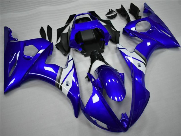 2005 Blue White Yamaha YZF 600 R6 Motorcycle Fairings UK Stores