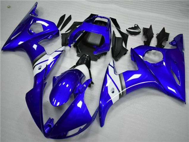 2005 Blue White Yamaha YZF 600 R6 Motorcycle Fairings UK Stores