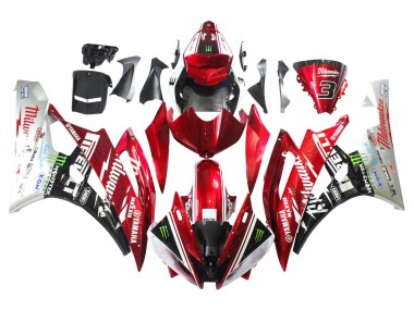 2006-2007 White Red Black Green Monster Milwaukee Yamaha YZF 600 R6 Motorcycle Fairings UK Stores