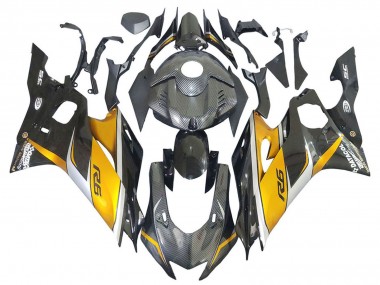 2017-2025 Gold Black Carbon Fiber Yamaha YZF 600 R6 Motorcycle Fairings UK Stores