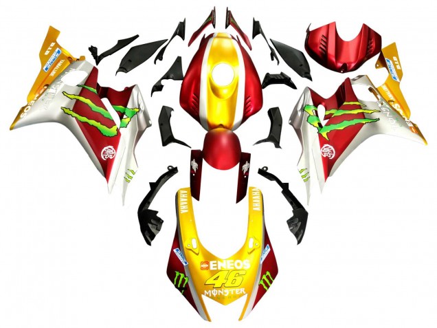 2017-2025 Gold Red Green Monster Yamaha YZF 600 R6 Motorcycle Fairings UK Stores