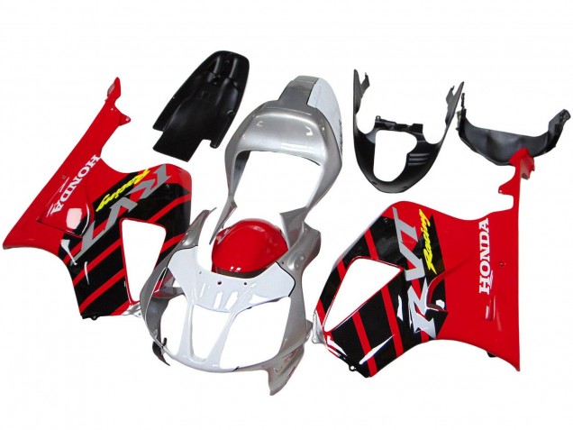 2000-2006 Silver Red Black Stripe Racing Honda VTR1000 Motorcycle Fairings UK Stores