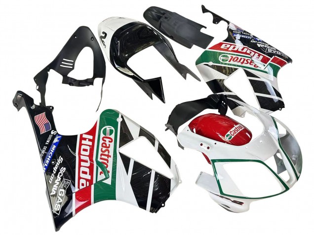 2000-2006 White Red Green Glossy Black Castrol Honda VTR1000 Motorcycle Fairings UK Stores