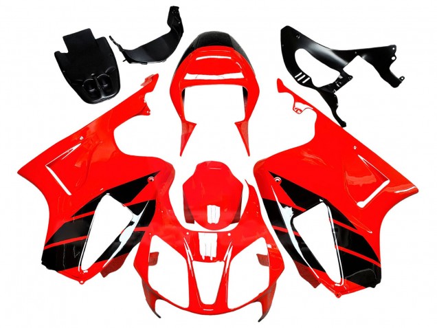 2000-2006 Red Glossy Black Stripe Honda VTR1000 Motorcycle Fairings UK Stores