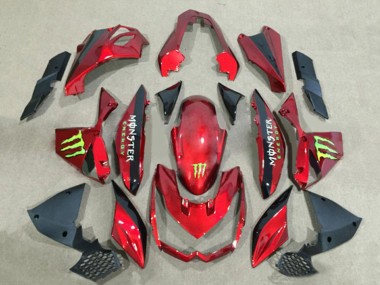 2010-2013 Red Glossy Black Green Monster Kawasaki Z1000 Motorcycle Fairings UK Stores