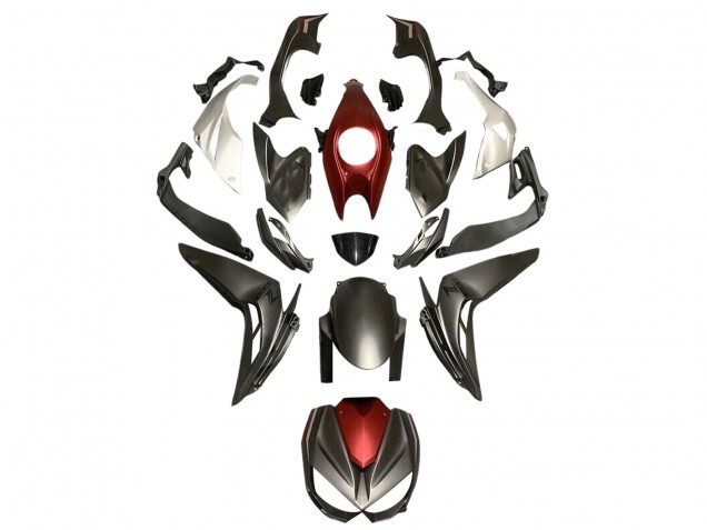 2014-2019 Silver Red Matte Black Kawasaki Z1000 Motorcycle Fairings UK Stores
