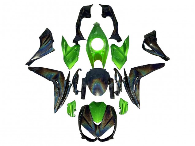 2014-2019 Green Rainbow Kawasaki Z1000 Motorcycle Fairings UK Stores