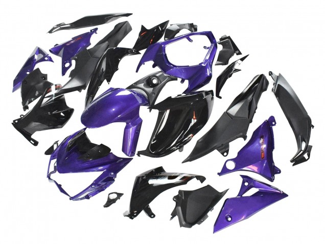 2014-2019 Purple Glossy Black Matte Black Kawasaki Z1000 Motorcycle Fairings UK Stores