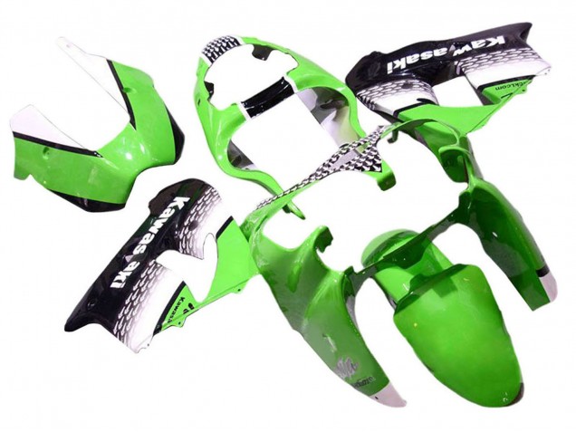 2000-2001 Green White Black Kawasaki ZX9R Motorcycle Fairings UK Stores