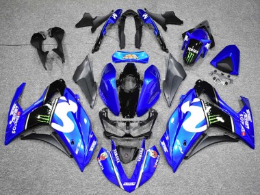 2015-2018 Blue Black Green Monster Yamaha YZF R3 Motorcycle Fairings UK Stores