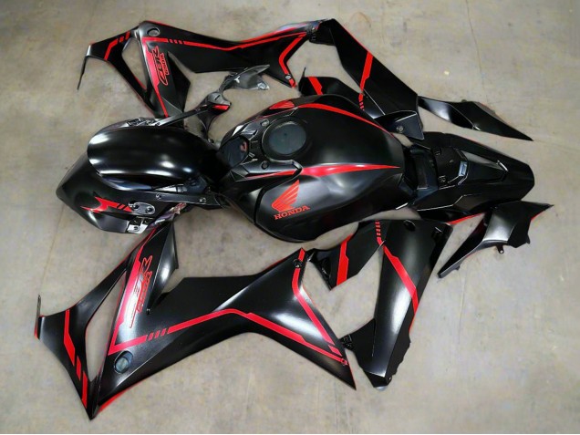 2019-2020 Glossy Black Red Stripe Honda CBR650R Motorcycle Fairings UK Stores