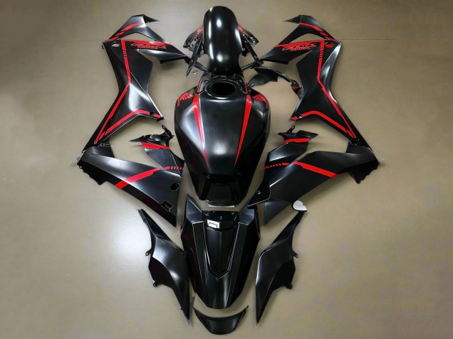 2019-2020 Glossy Black Red Stripe Honda CBR650R Motorcycle Fairings UK Stores