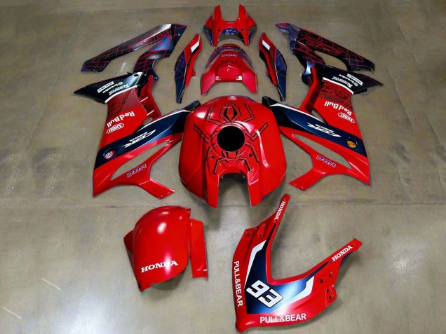 2019-2020 Red White Dark Blue HRC Pull&Bear 93 Honda CBR650R Motorcycle Fairings UK Stores