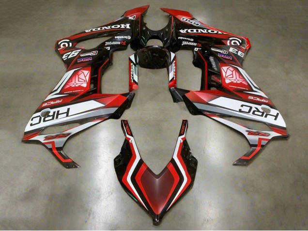 2019-2020 White Red Glossy Black HRC Honda CBR650R Motorcycle Fairings UK Stores