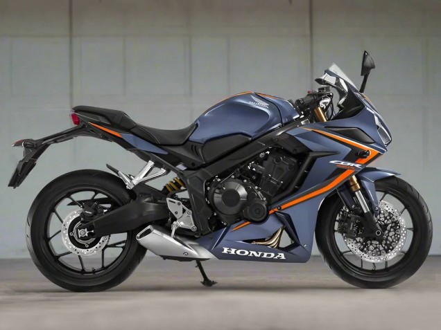 2019-2020 Glossy Dark Blue Orange Black Honda CBR650R Motorcycle Fairings UK Stores