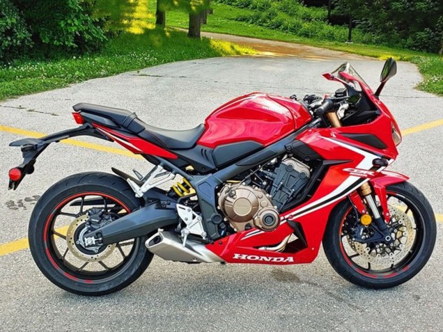 2019-2020 Red White Black Stripe Honda CBR650R Motorcycle Fairings UK Stores