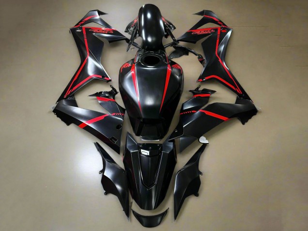 2021-2023 Glossy Black Red Stripe Honda CBR650R Motorcycle Fairings UK Stores