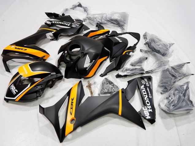 2021-2023 Matte Black Yellow HRC Honda CBR650R Motorcycle Fairings UK Stores