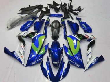 2015-2018 Blue White Black Green Monster Yamaha YZF R3/R25 Motorcycle Fairings UK Stores