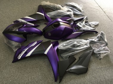 2015-2018 White Purple Matte Black Yamaha YZF R3/R25 Motorcycle Fairings UK Stores