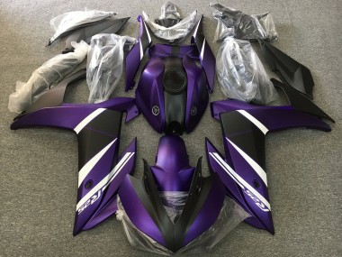 2015-2018 White Purple Matte Black Yamaha YZF R3/R25 Motorcycle Fairings UK Stores