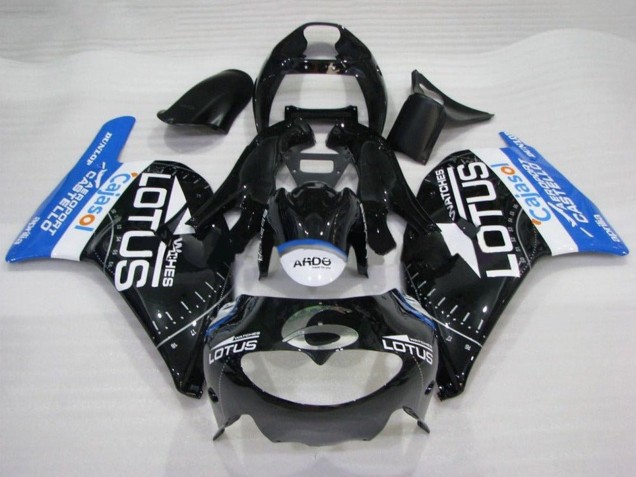 1995-1997 Glossy Black White Blue Lotus Aprilia RS250 Motorcycle Fairings UK Stores