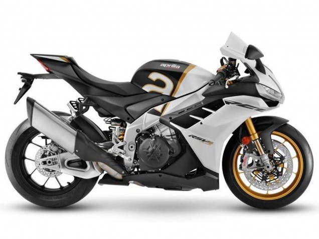 2021-2024 Matte White Black Gold Aprilia RSV4 1100 Motorcycle Fairings UK Stores