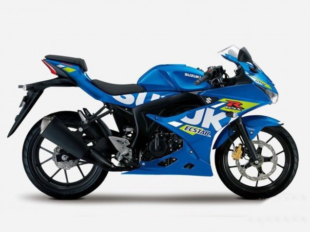 2017-2025 Blue Yellow Ecstar Suzuki GSXR125 Motorcycle Fairings UK Stores