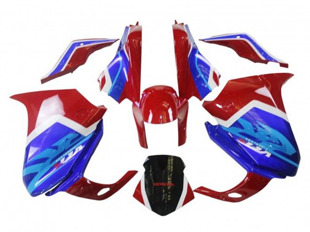 2010-2016 White Red Blue Honda VFR 1200 Motorcycle Fairings UK Stores