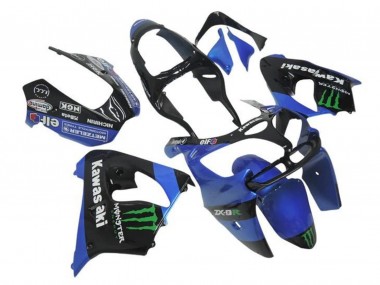 2000-2001 Blue Black reen Monster Kawasaki ZX9R Motorcycle Fairings UK Stores