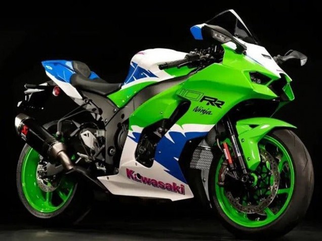 2021-2026 Green White Blue Red Kawasaki ZX10R Motorcycle Fairings UK Stores
