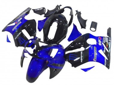 2002-2006 Blue Glossy Black Elf Bridgestone Monster Kawasaki ZX12R Motorcycle Fairings UK Stores